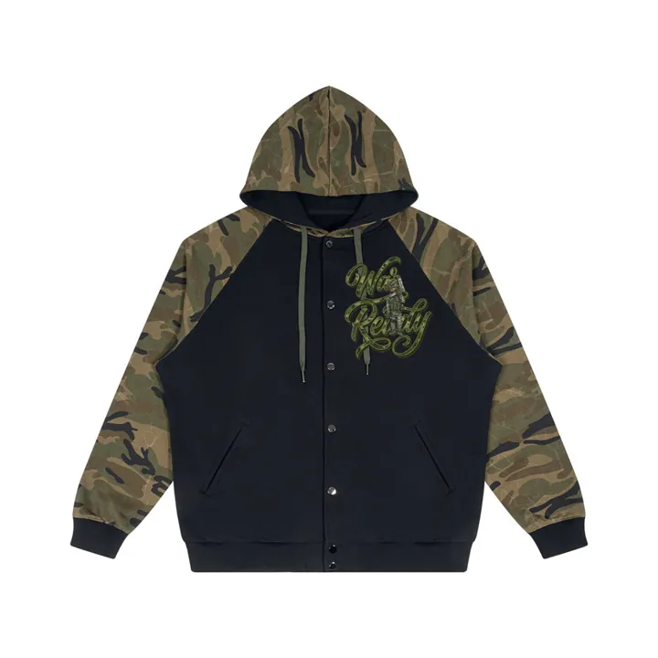 War Ready Soldier Menace Camo Zip Hoodie